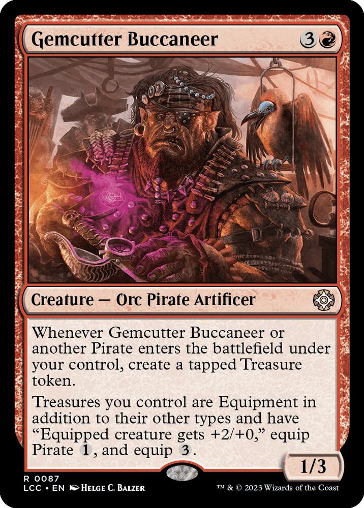 Gemcutter Buccaneer 87 card from Commander: The Lost Caverns of Ixalan