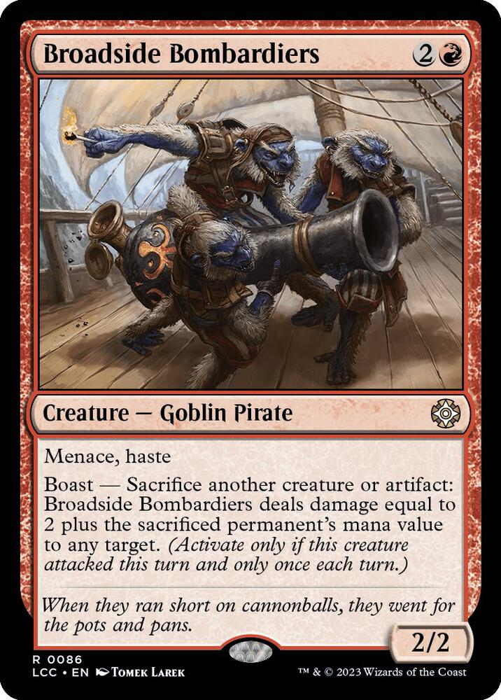 Broadside Bombardiers 86 card from Commander: The Lost Caverns of Ixalan