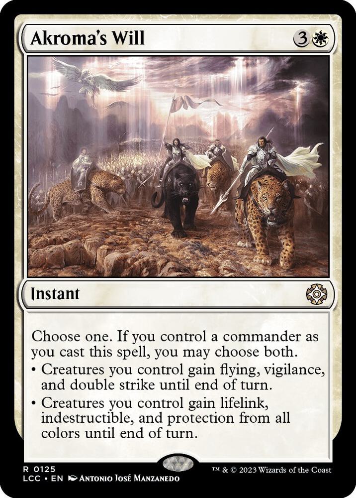 Akroma's Will 125 card from Commander: The Lost Caverns of Ixalan