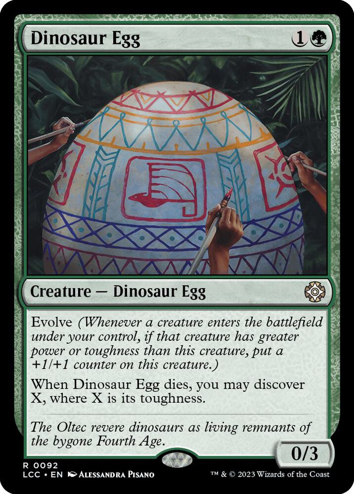 Dinosaur Egg 92 card from Commander: The Lost Caverns of Ixalan