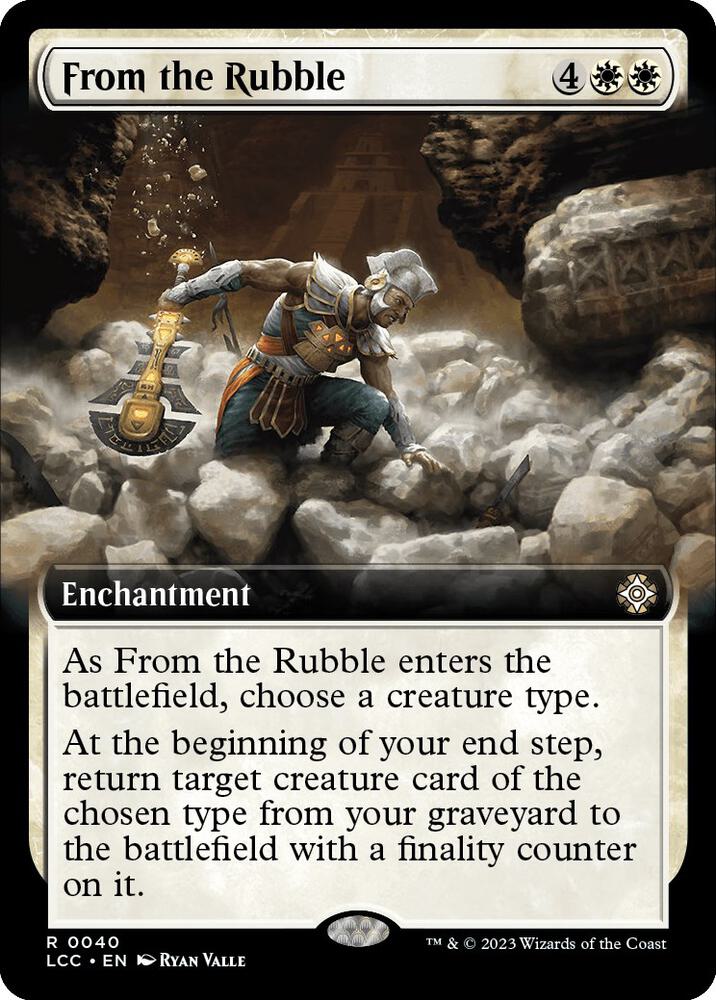 From the Rubble (Extended Art) 40 card from Commander: The Lost Caverns of Ixalan