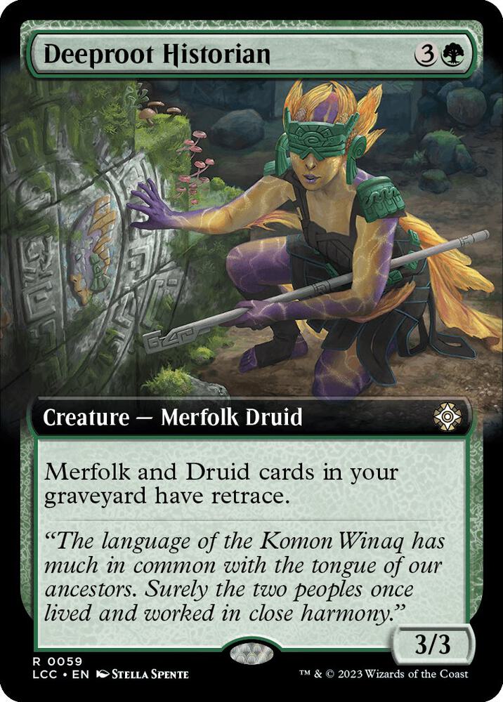 Deeproot Historian (Extended Art) 59 card from Commander: The Lost Caverns of Ixalan