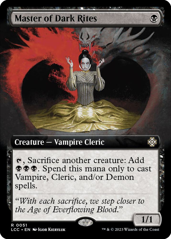 Master of Dark Rites (Extended Art) 51 card from Commander: The Lost Caverns of Ixalan