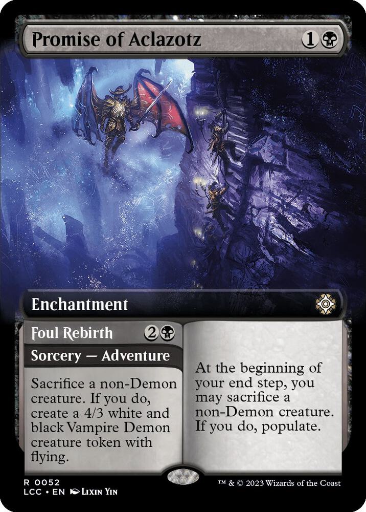 Promise of Aclazotz (Extended Art) 52 card from Commander: The Lost Caverns of Ixalan