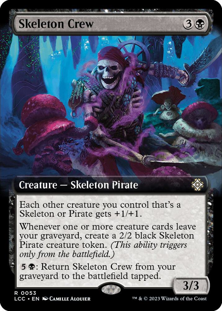 Skeleton Crew (Extended Art) 53 card from Commander: The Lost Caverns of Ixalan