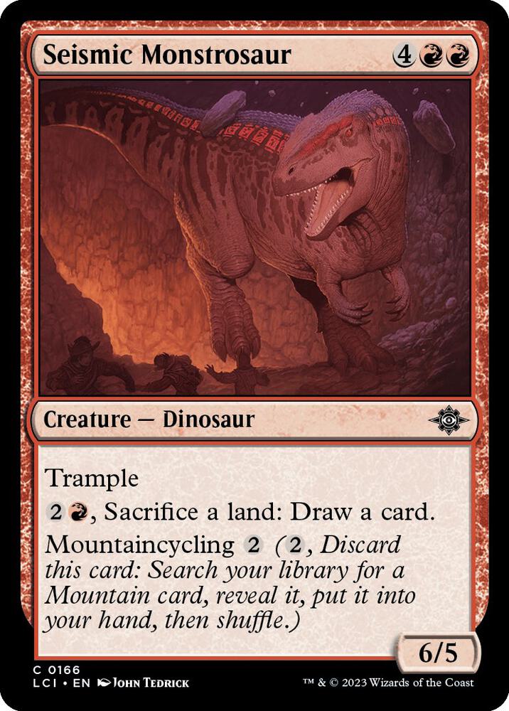 Seismic Monstrosaur 166 card from The Lost Caverns of Ixalan