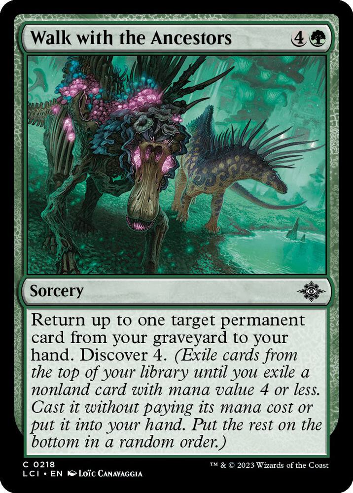 Walk with the Ancestors 218 card from The Lost Caverns of Ixalan