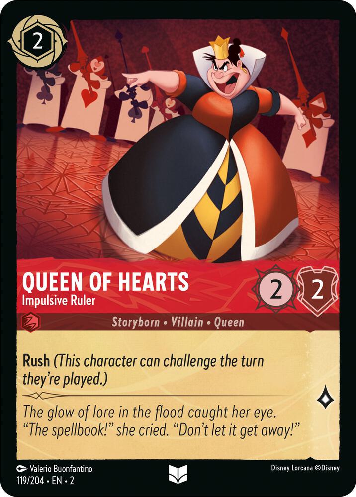 Queen of Hearts - Impulsive Ruler 119/204 card from Rise of the Floodborn