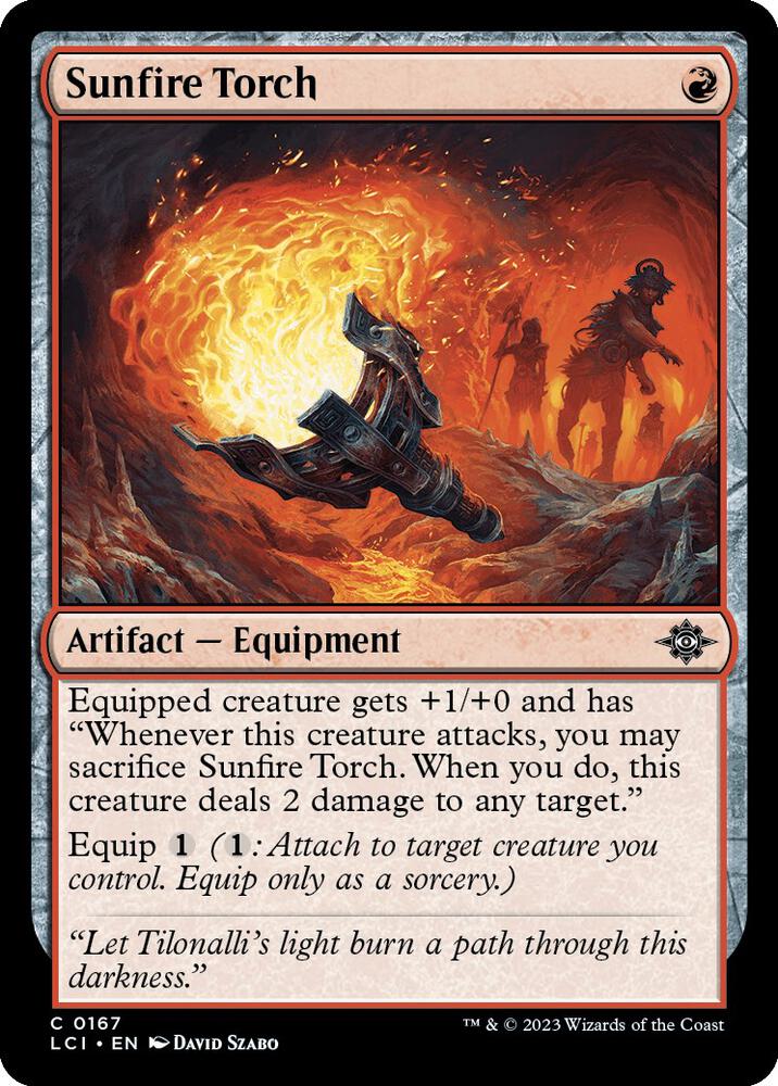 Sunfire Torch 167 card from The Lost Caverns of Ixalan