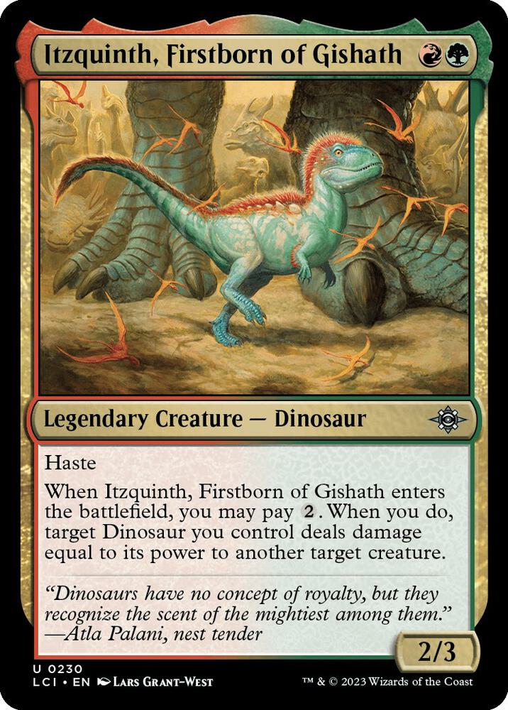 Itzquinth, Firstborn of Gishath 230 card from The Lost Caverns of Ixalan