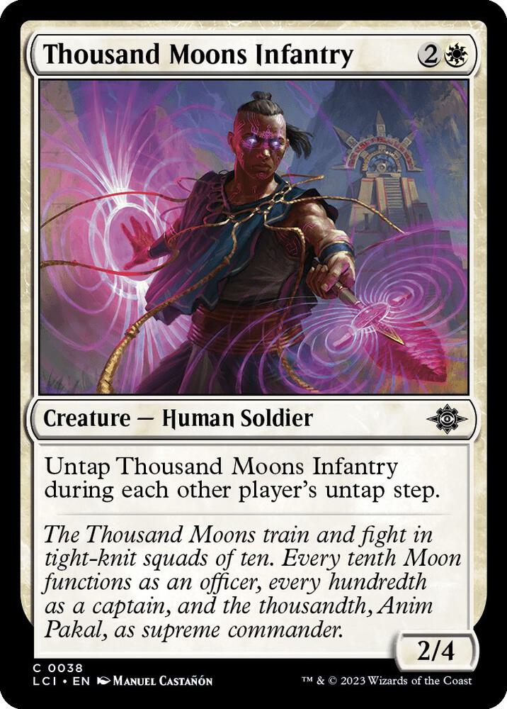 Thousand Moons Infantry 38 card from The Lost Caverns of Ixalan
