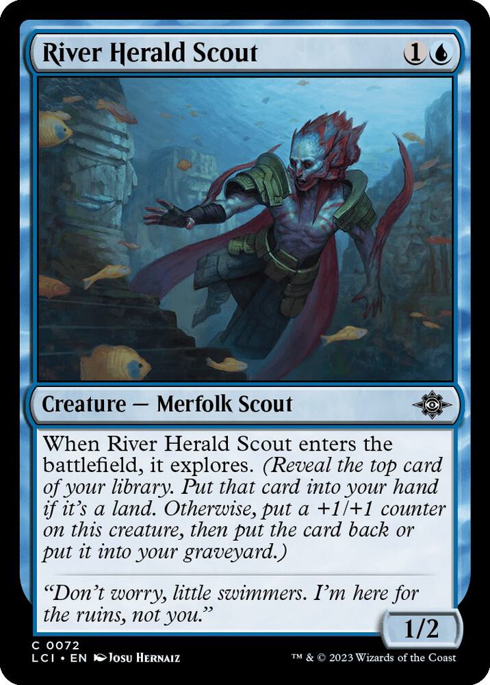 River Herald Scout 72 card from The Lost Caverns of Ixalan