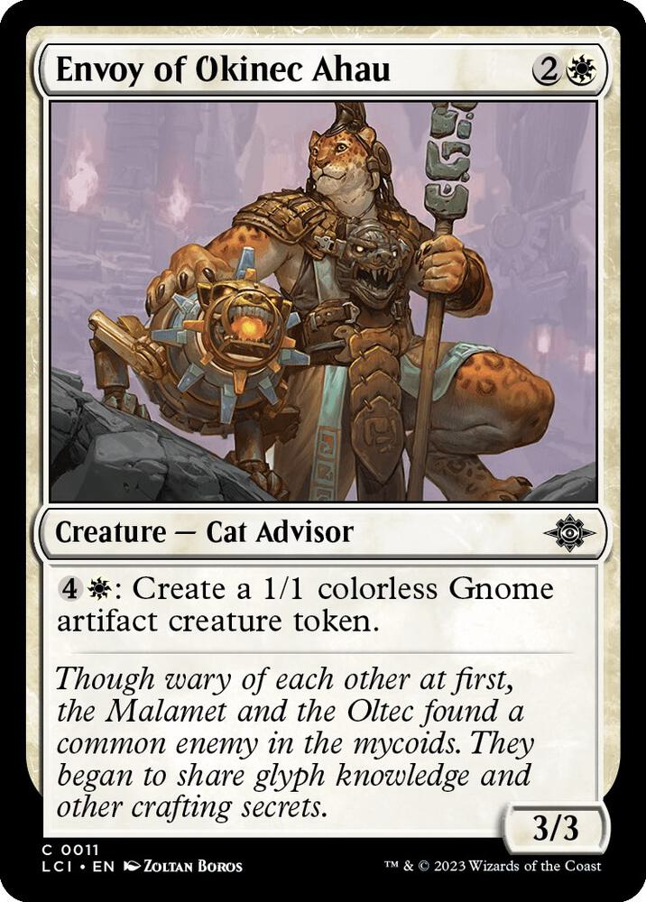 Envoy of Okinec Ahau 11 card from The Lost Caverns of Ixalan
