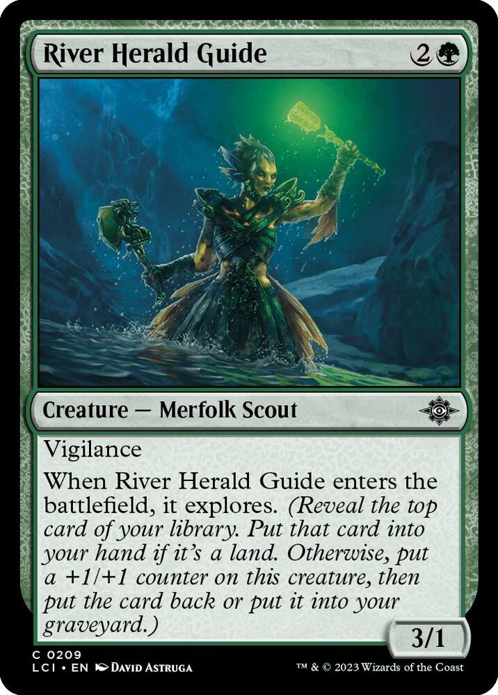 River Herald Guide 209 card from The Lost Caverns of Ixalan