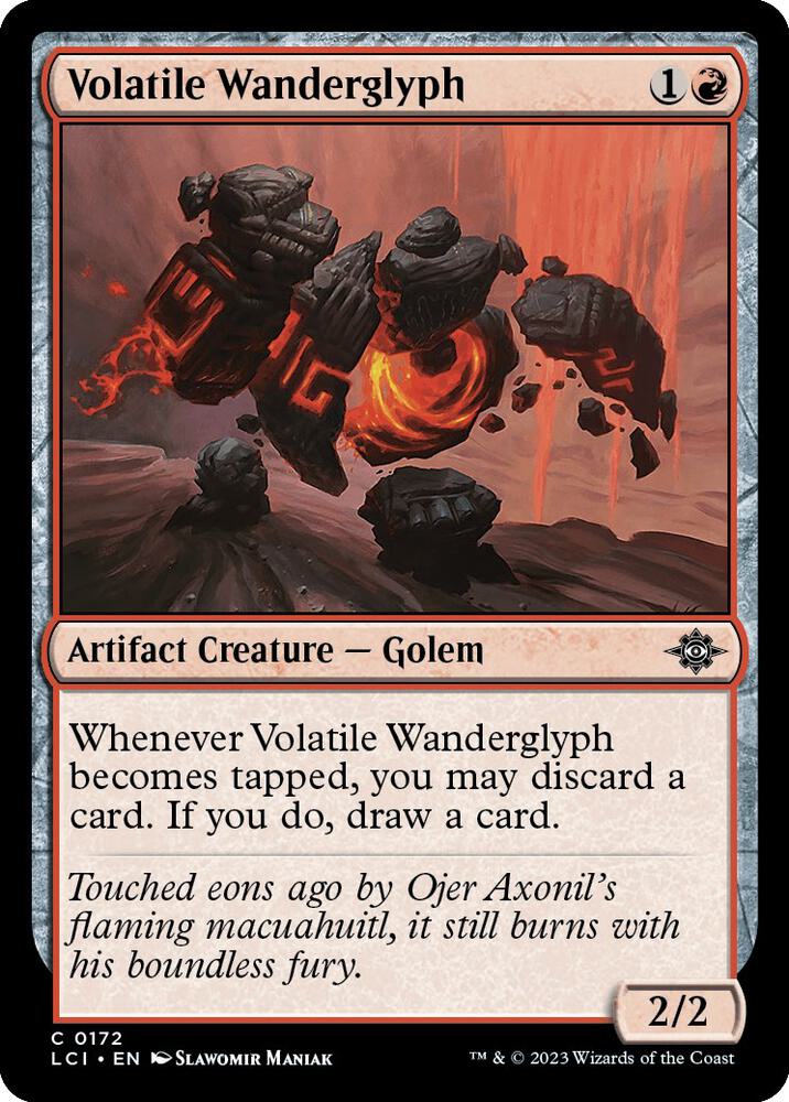Volatile Wanderglyph 172 card from The Lost Caverns of Ixalan
