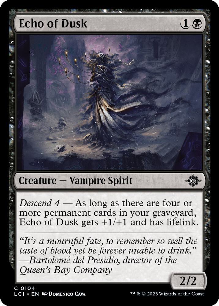 Echo of Dusk 104 card from The Lost Caverns of Ixalan