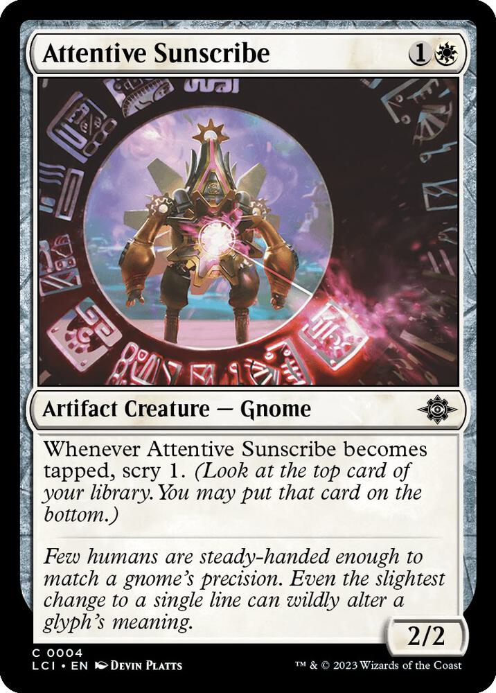 Attentive Sunscribe 4 card from The Lost Caverns of Ixalan