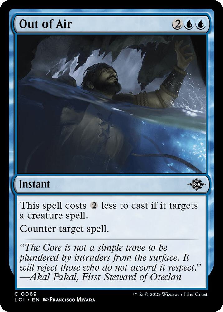 Out of Air 69 card from The Lost Caverns of Ixalan