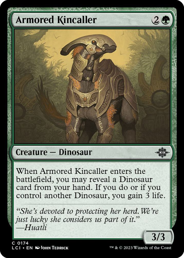 Armored Kincaller 174 card from The Lost Caverns of Ixalan