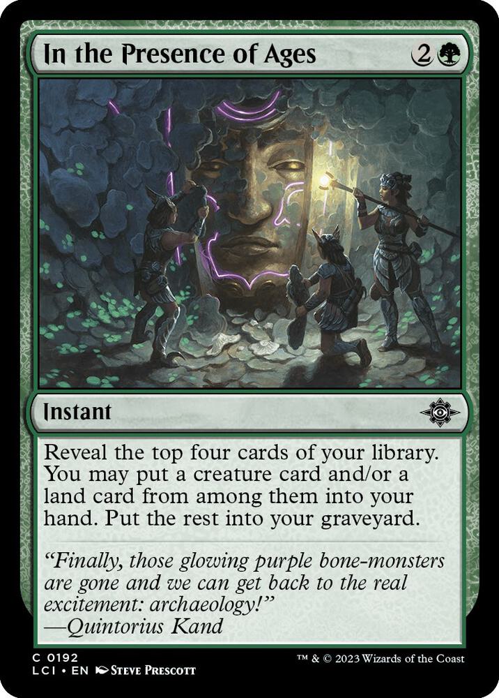 In the Presence of Ages 192 card from The Lost Caverns of Ixalan