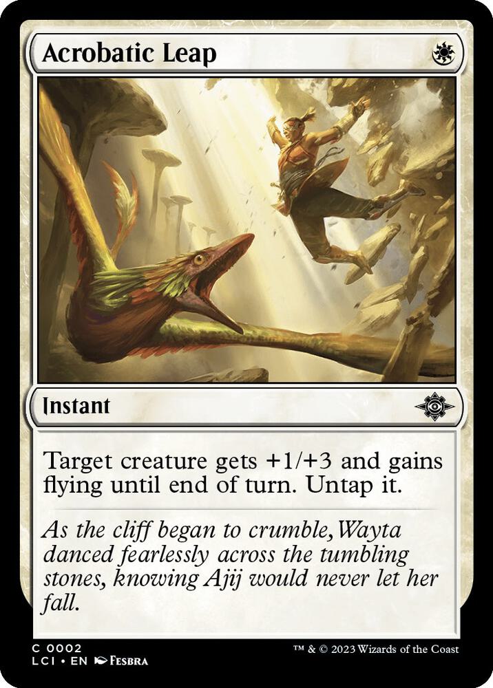 Acrobatic Leap 2 card from The Lost Caverns of Ixalan