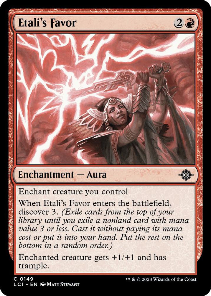 Etali's Favor 149 card from The Lost Caverns of Ixalan