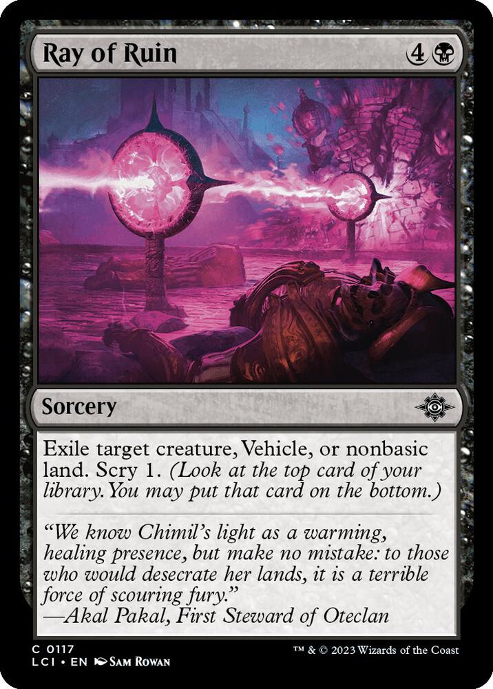 Ray of Ruin 117 card from The Lost Caverns of Ixalan