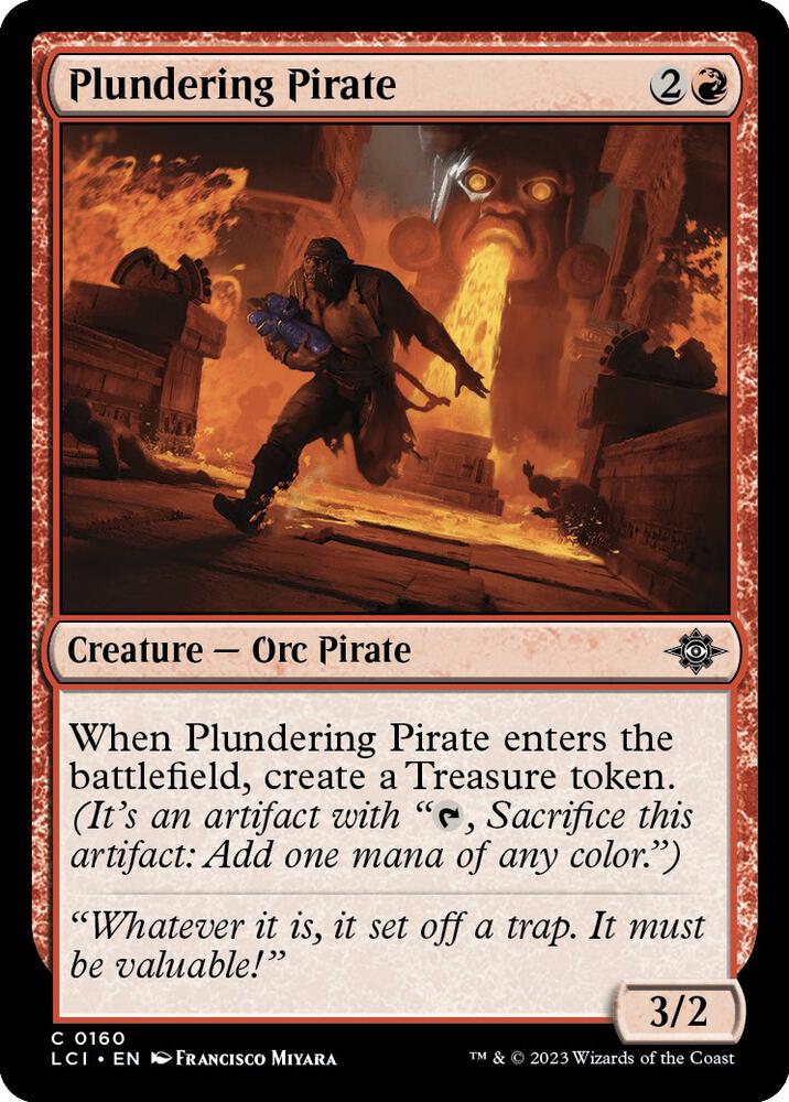 Plundering Pirate 160 card from The Lost Caverns of Ixalan