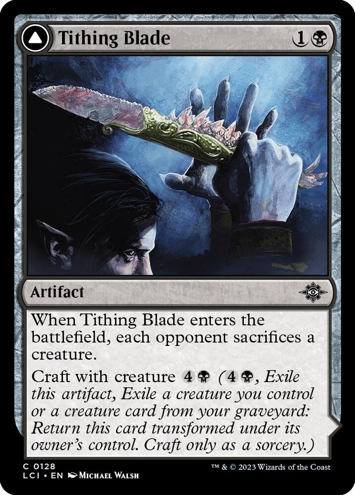 Tithing Blade 128 card from The Lost Caverns of Ixalan