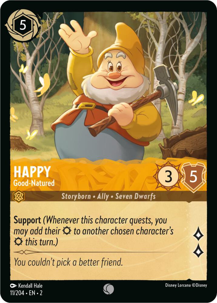 Happy - Good-Natured 11/204 card from Rise of the Floodborn