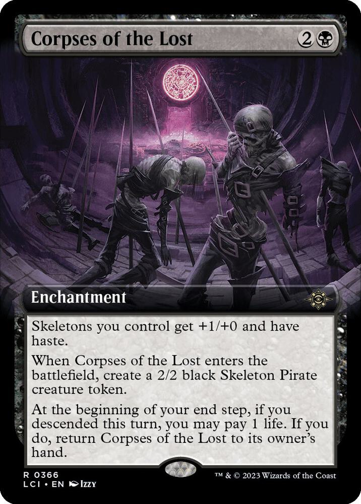 Corpses of the Lost (Extended Art) 366 card from The Lost Caverns of Ixalan