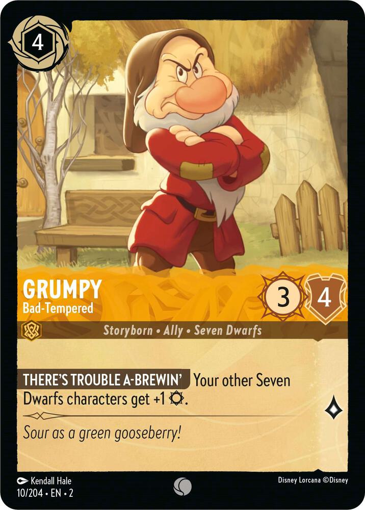 Grumpy - Bad-Tempered 10/204 card from Rise of the Floodborn