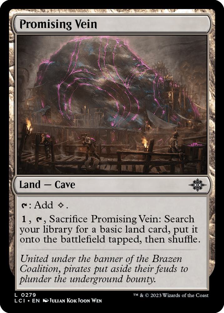 Promising Vein 279 card from The Lost Caverns of Ixalan