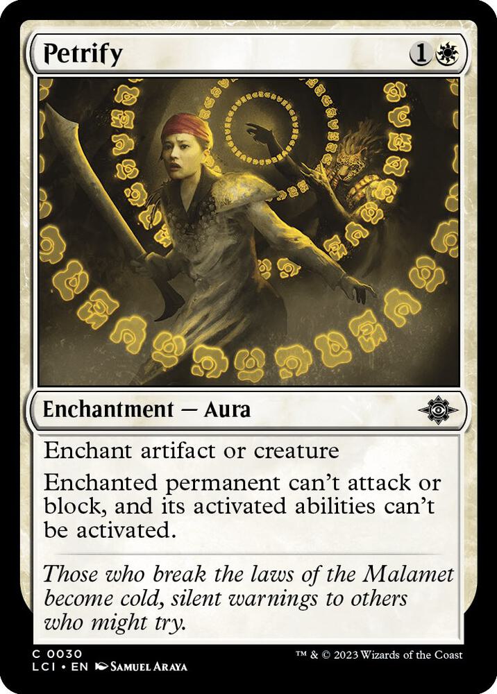 Petrify 30 card from The Lost Caverns of Ixalan