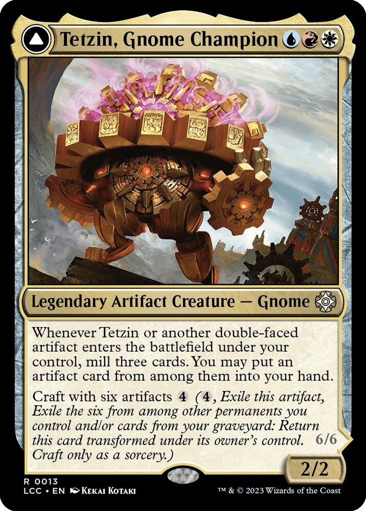 Tetzin, Gnome Champion 13 card from Commander: The Lost Caverns of Ixalan