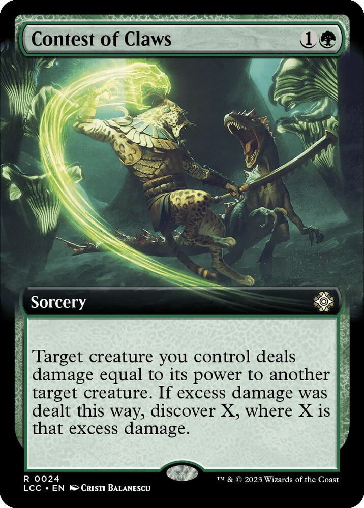 Contest of Claws (Extended Art) 24 card from Commander: The Lost Caverns of Ixalan