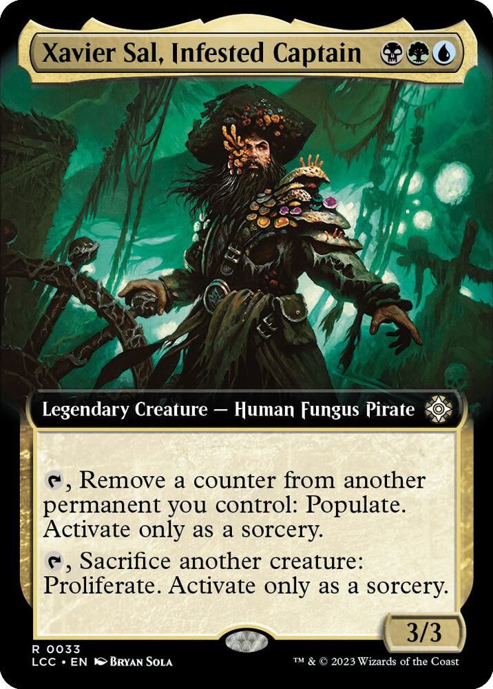 Xavier Sal, Infested Captain (Extended Art) 33 card from Commander: The Lost Caverns of Ixalan