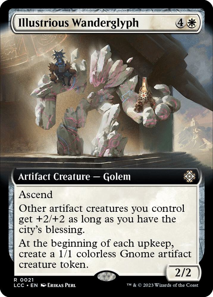 Illustrious Wanderglyph (Extended Art) 21 card from Commander: The Lost Caverns of Ixalan