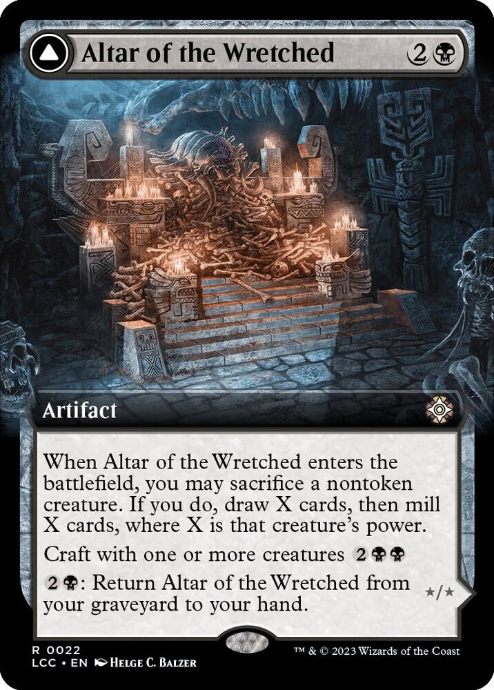 Altar of the Wretched (Extended Art) 22 card from Commander: The Lost Caverns of Ixalan