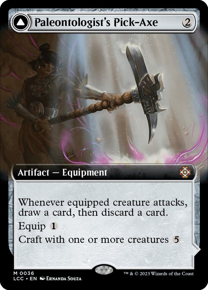 Paleontologist's Pick-Axe (Extended Art) 36 card from Commander: The Lost Caverns of Ixalan