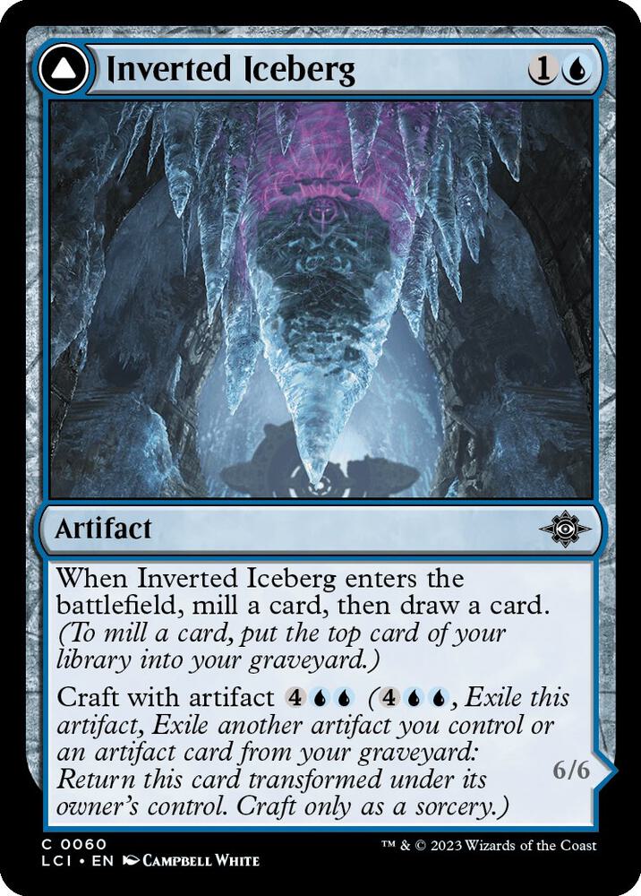 Inverted Iceberg 60 card from The Lost Caverns of Ixalan