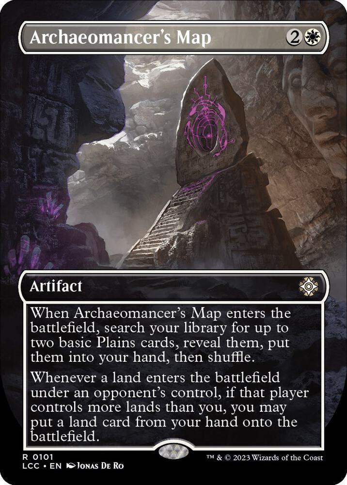 Archaeomancer's Map (Borderless) 101 card from Commander: The Lost Caverns of Ixalan