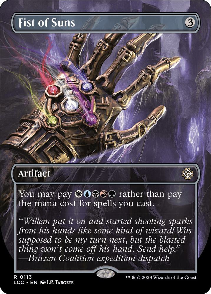 Fist of Suns (Borderless) 113 card from Commander: The Lost Caverns of Ixalan
