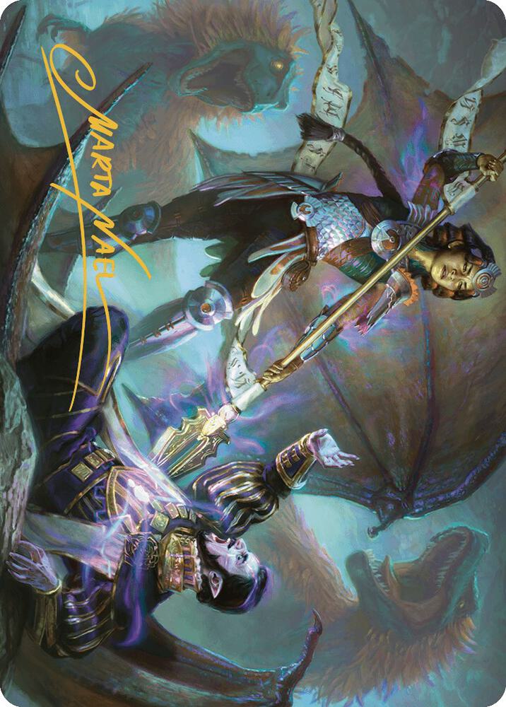 Huatli's Final Strike Art Card (Gold-Stamped Signature) 28 card from Art Series: The Lost Caverns of Ixalan