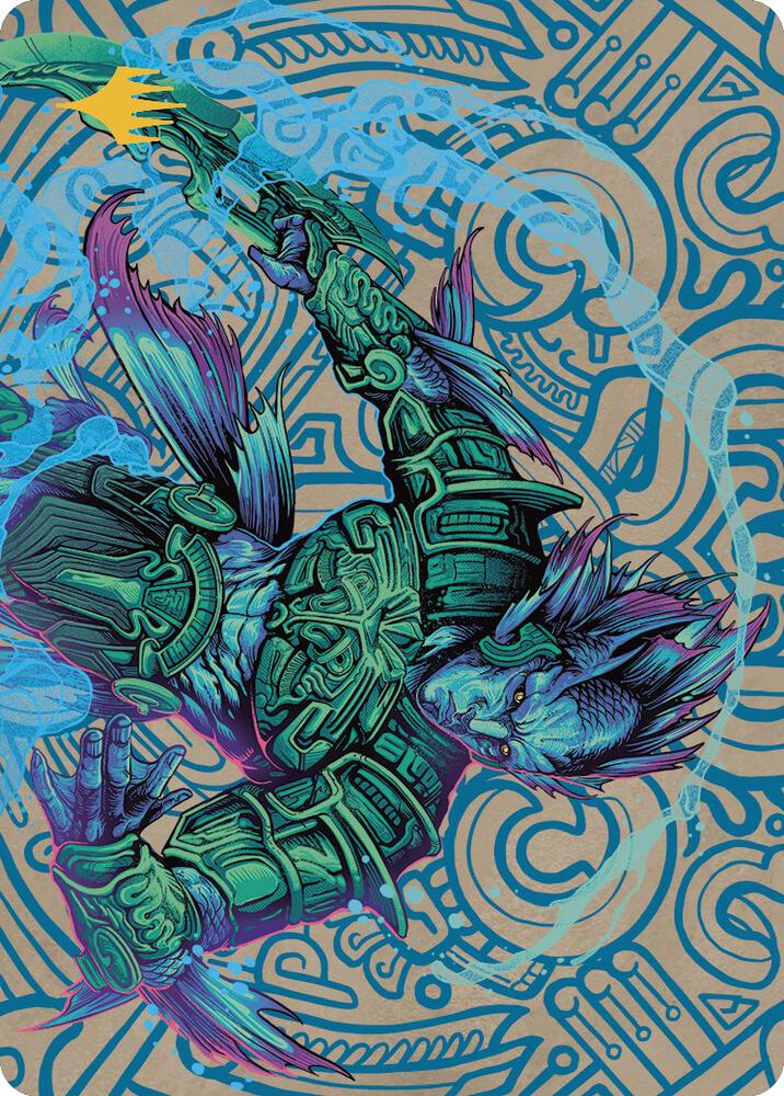 Hakbal of the Surging Soul Art Card (Gold-Stamped Planeswalker Symbol) 74 card from Art Series: The Lost Caverns of Ixalan