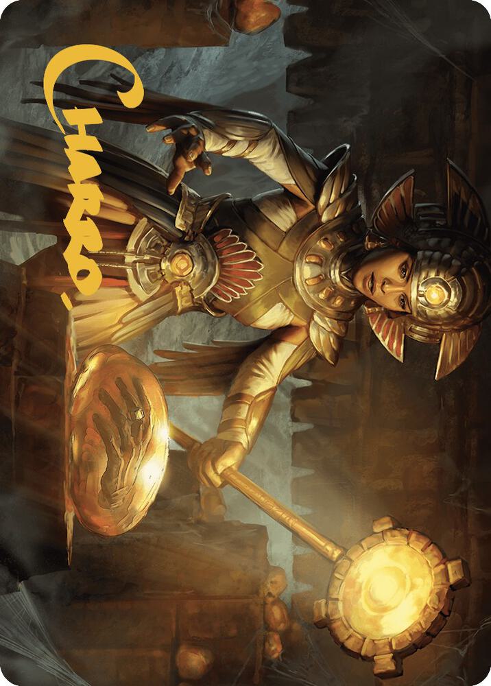 Curator of Sun's Creation Art Card (Gold-Stamped Signature) 18 card from Art Series: The Lost Caverns of Ixalan