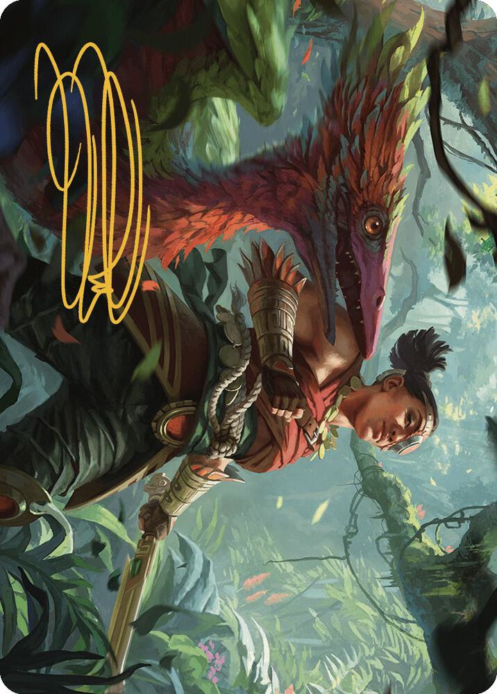 Wayta, Trainer Prodigy Art Card (Gold-Stamped Signature) 71 card from Art Series: The Lost Caverns of Ixalan