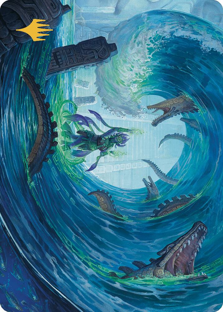 Wave Goodbye Art Card (Gold-Stamped Planeswalker Symbol) 76 card from Art Series: The Lost Caverns of Ixalan