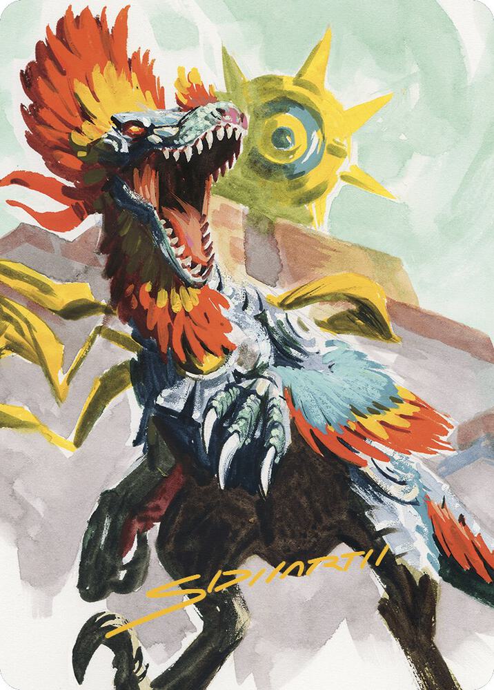 Pantlaza, Sun-Favored Art Card (Gold-Stamped Signature) 75 card from Art Series: The Lost Caverns of Ixalan