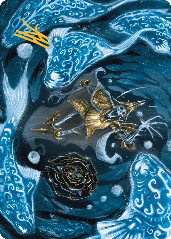 Eaten by Piranhas Art Card (Gold-Stamped Signature) 11 card from Art Series: The Lost Caverns of Ixalan